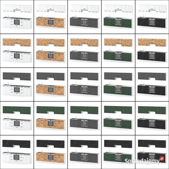 Meble Kuchenne Nowoczesne Szare Mat Komplet Elbląg