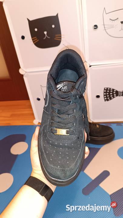 Stylowe czarne sneakersy z miękkiego zamszu 3925 inna Kraków sprzedam