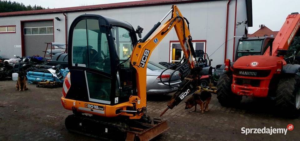 Jcb 8018 CTS 1400mth 2017r 3 łyżki Młot Mini Pozostałe Dobrzyniewo Duże