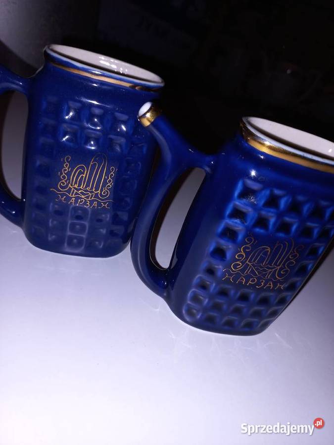 porcelana 2 zabytkowe rosyjskie kubki fabryka Porcelana i szkło Piastów sprzedam