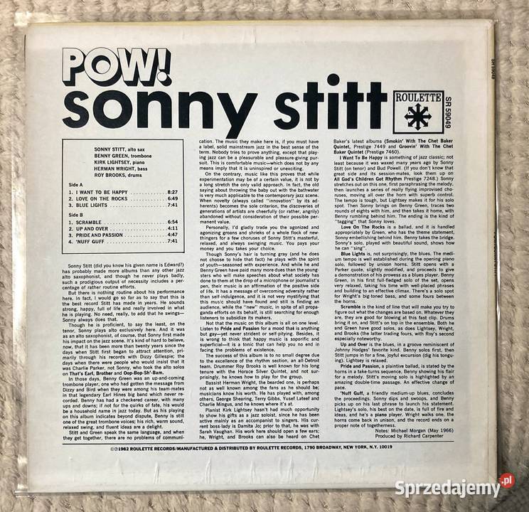 Sonny Stitt Pow płyta winylowa Płyty i kasety Szczecin
