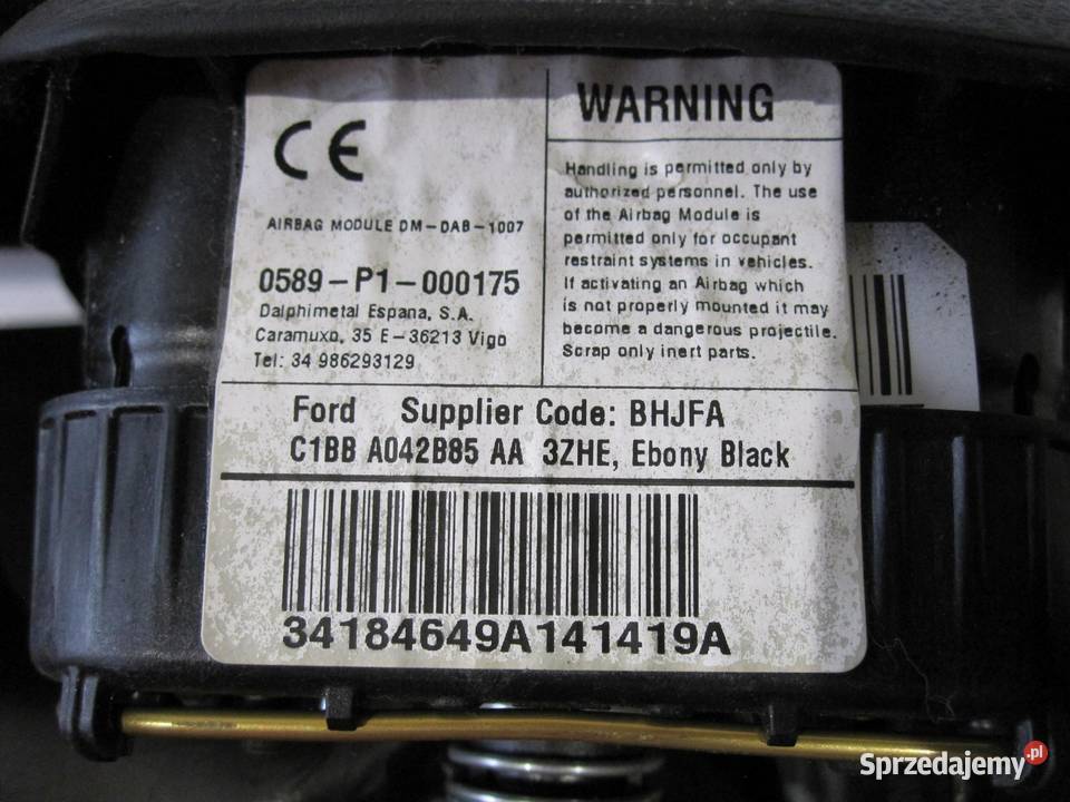 FORD FIESTA MK7 VII LIFT 14r AIRBAG poduszka