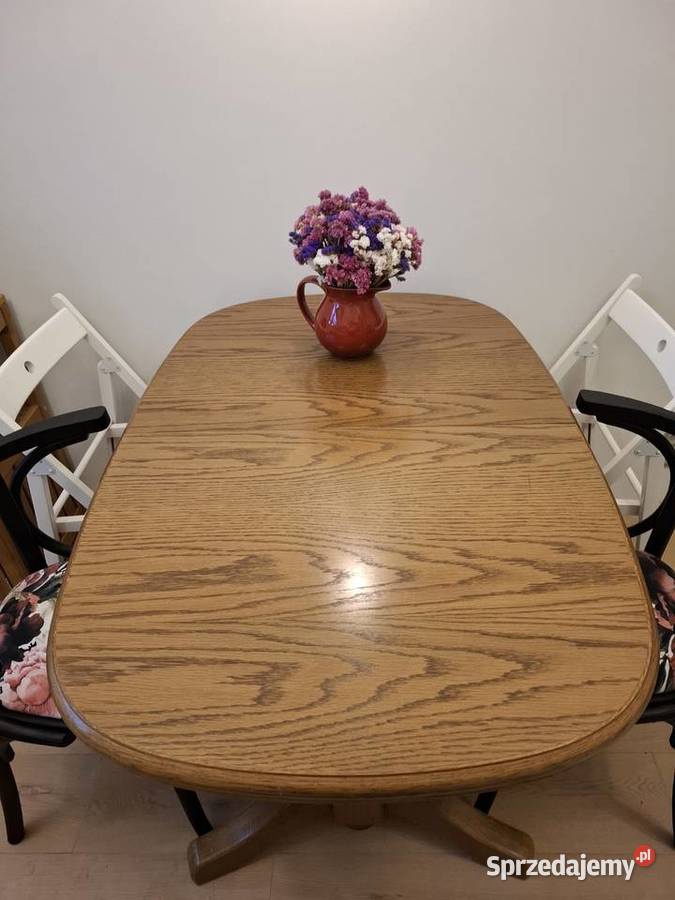 Stół dębowy rozkładany 80x120 mazowieckie Warszawa