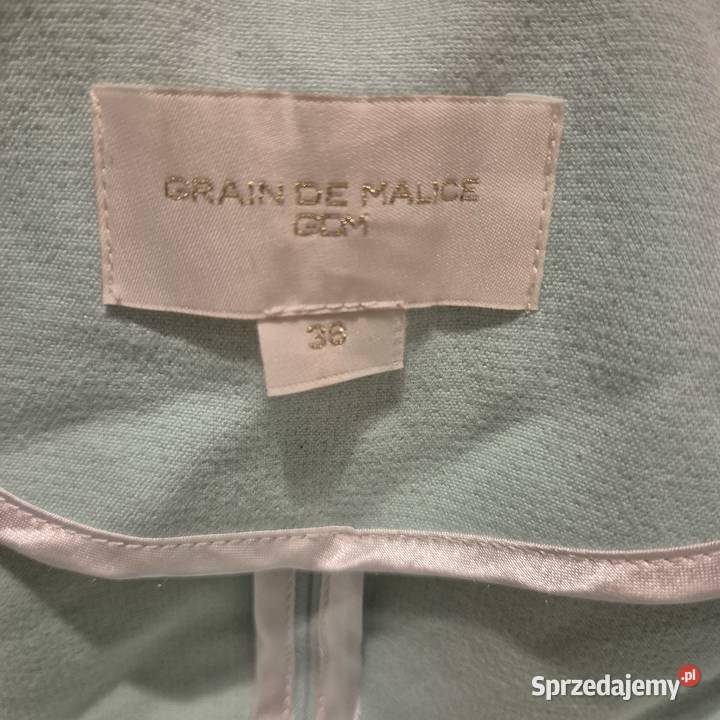 Długi żakiet dzianinowy płaszcz trencz narzutka Brzesko