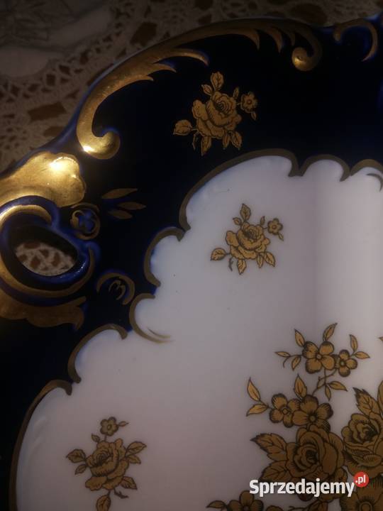 kobaltowy talerz Wallendorf Chorzew sprzedam