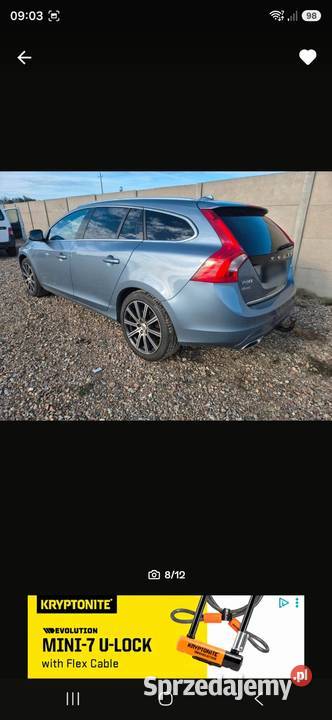Volvo v 60 lift 2017 czesci drzwi 24 diesel Części samochodowe zachodniopomorskie Świnoujście