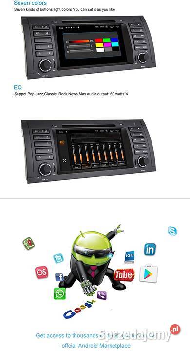 Radio 2din Android 10 BMW E39 E53 X5 wifi Radioodtwarzacze Pyrzowice sprzedam