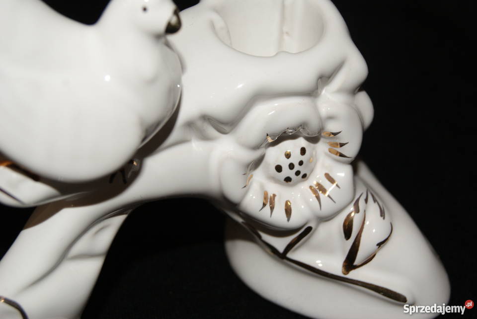 świecznik porcelana biały