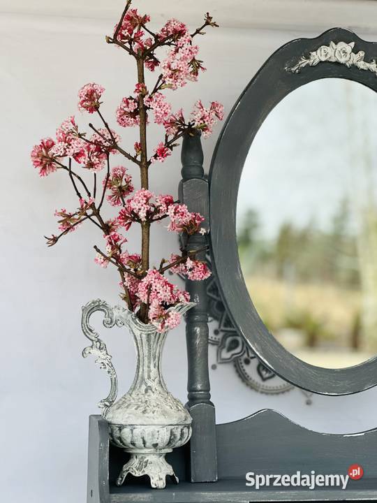 Toaletka kosmetyczna z dużym lustrem shabby chic