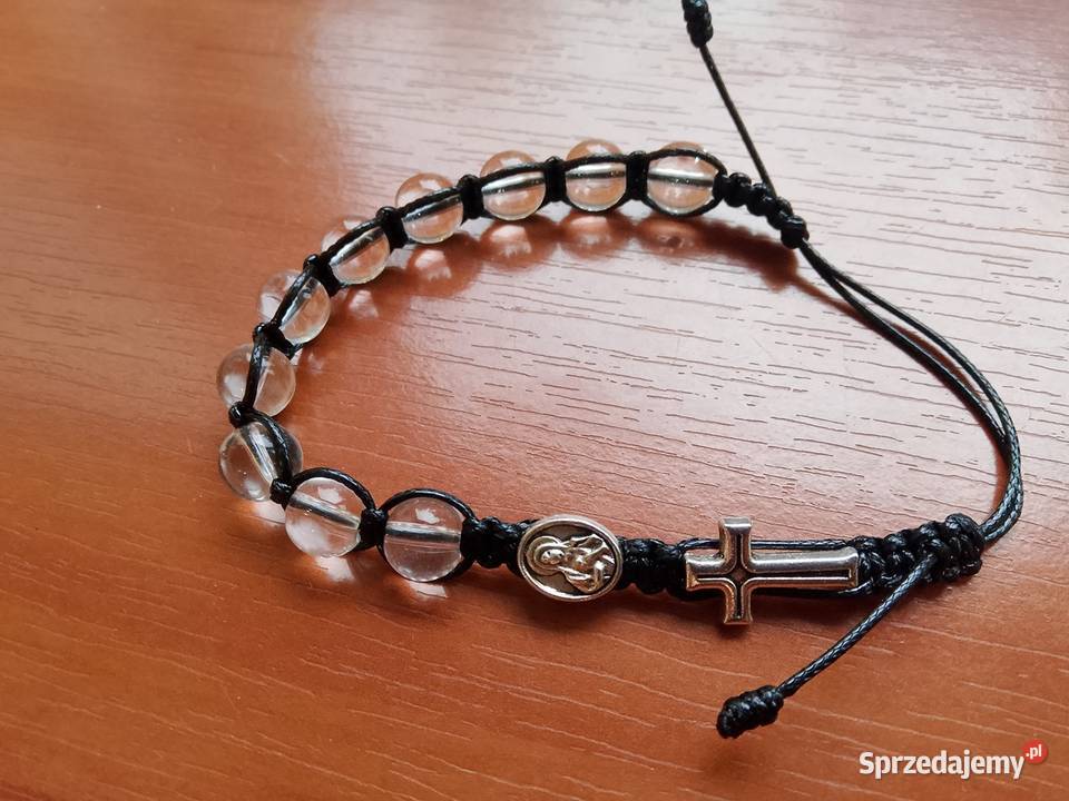 Różaniec damski bransoletka na rękę z krzyżykiem Legionowo sprzedam