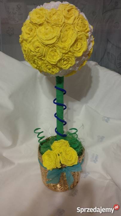 dekoracje wielkanocne wiklina papierowa