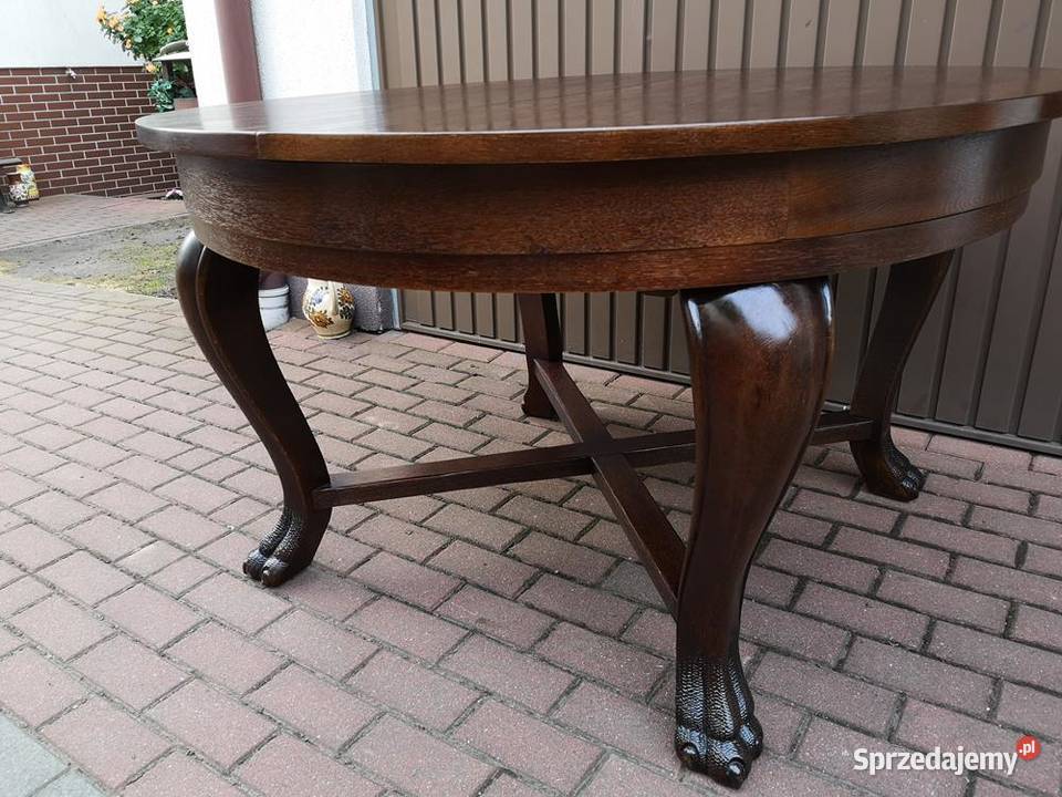 Stół Dębowy 130 Zgrabny Masywny Antyk Stary Swarzędz