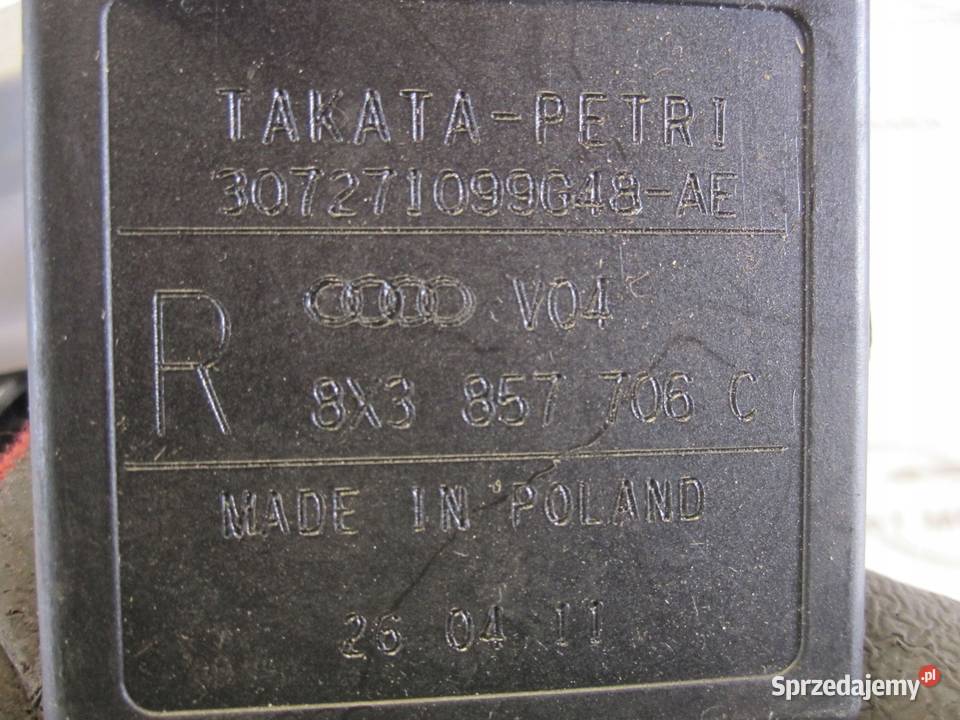 AUDI A1 pas bezpieczeństwa prawy przód świętokrzyskie Kielce