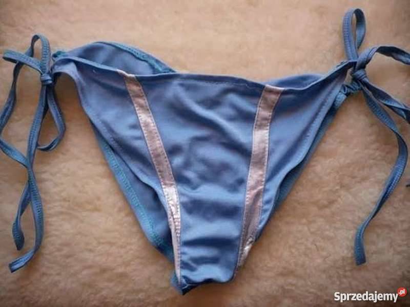 niebieski srebrny strój kąpielowy bikini S 36 M