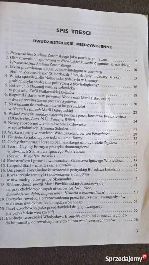 Dwudziestol miedzywojLiteratura Podręczniki dolnośląskie