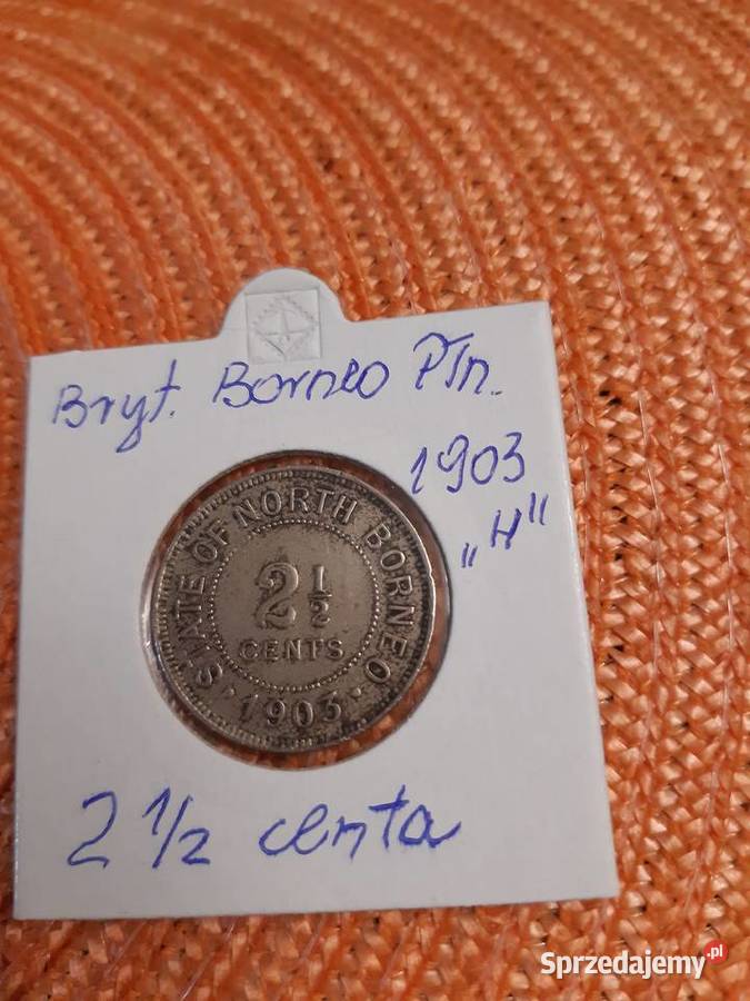 moneta Brrytyjskie Borneo Północne z 1903r Łomża