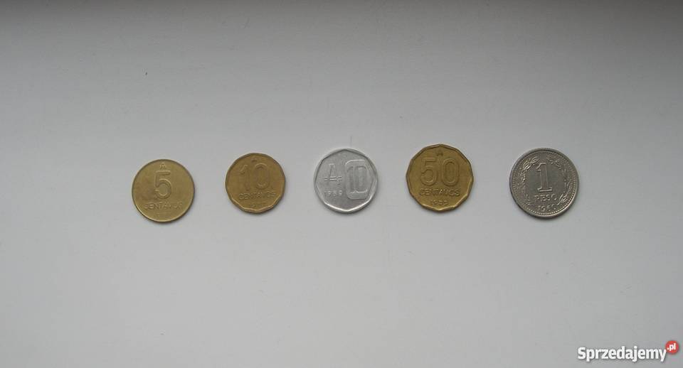ARGENTYNA ZESTAW 51050 CENTAVOS 1 PESO 10 AUSTRA Szczecin