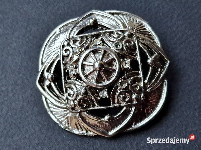 VINTAGE BROSZA MANDALA ROZETA W STYLU SECESYJNYM Częstochowa