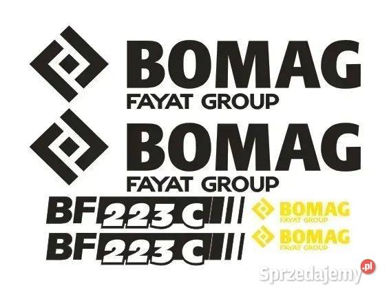 Naklejki oklejenie BOMAG BF 223 C Zamiennik Janików sprzedam