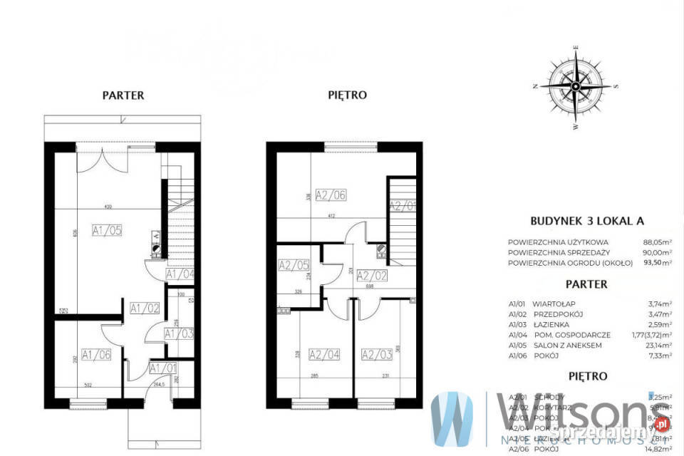 Do sprzedaży dom bliźniak 90m2 Stefanowo 7166zł/m2 sprzedam