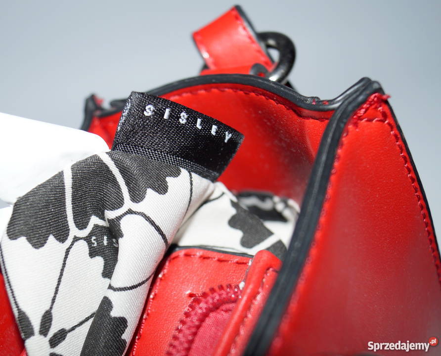 Nowa czerwona torebka listonoszka Sisley Warszawa sprzedam