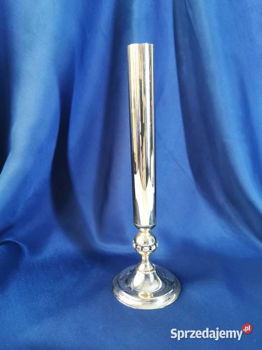 świecznik platerowany 24k złotem lubelskie