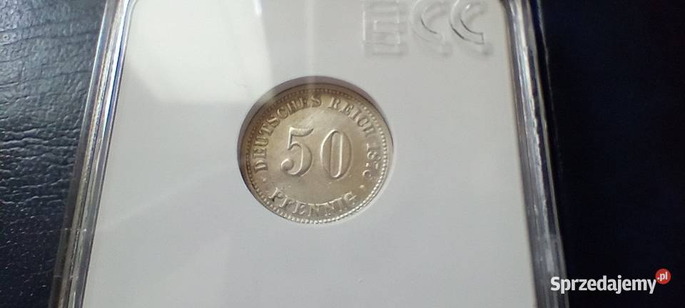 Stare monety 50 fenig 1876 B Niemcy srebro podkarpackie Lesko sprzedam