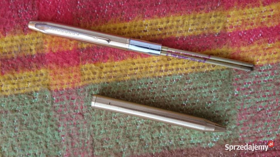Stary dwukolorowy amerykański długopis unikat Biuro lubelskie Szczebrzeszyn