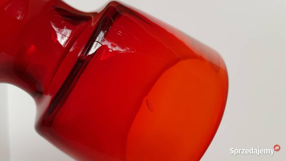 Wazon Horbowy Huta Sudety szkło PRL Dąbrowa Górnicza