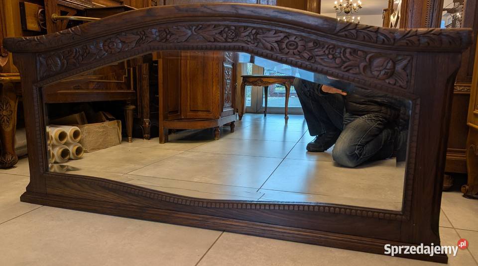 Piękne dębowe lustro secesyjnesklep Dąbrowa Dąbrowa Górnicza sprzedam