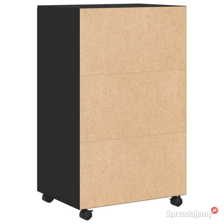 Szafka na kółkach czarna 55x40x91 materiał Warszawa