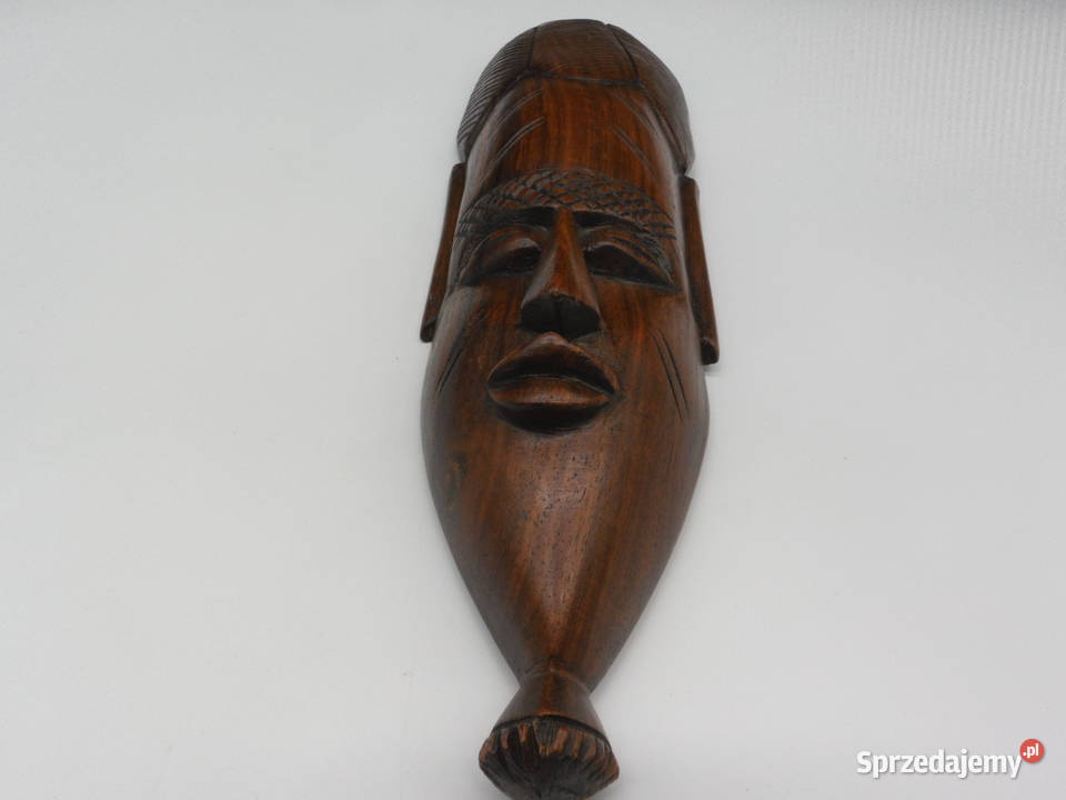 Ręcznie rzeźbiona maska afrykańska Raszków sprzedam