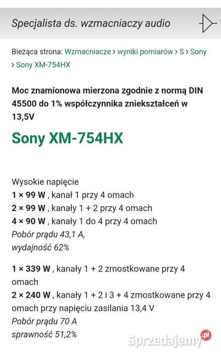 Wzmacniacz Sony XM754HX Plewiska