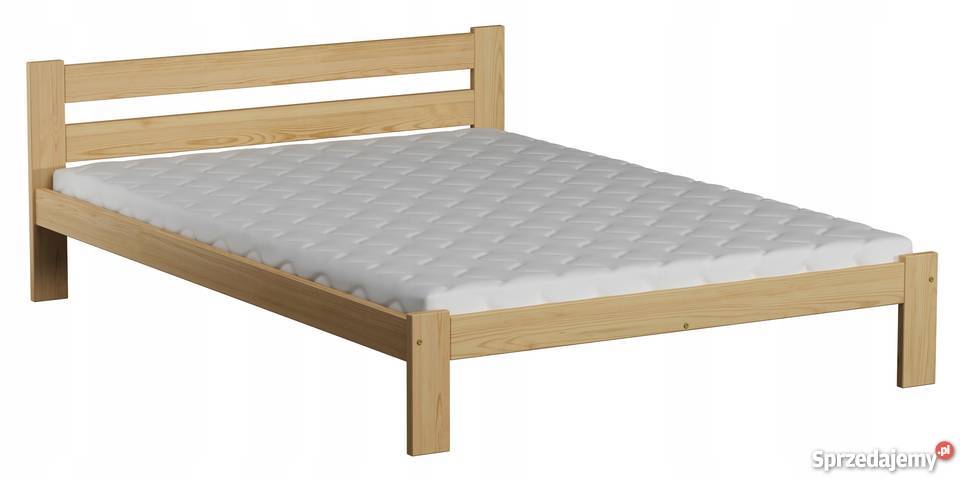 Dwuosobowe łóżko sosnowe 160x200 z zagłówkiem i Gdynia