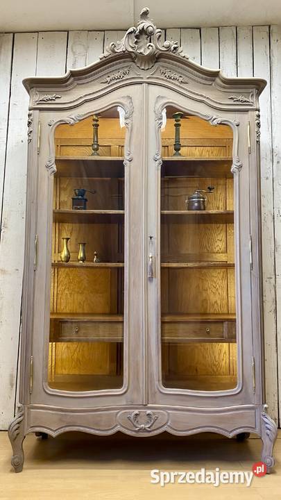 Biblioteka szarość 2drzwiowa LUDWIK XV Francja wielkopolskie