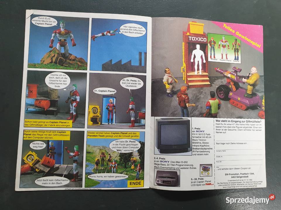 Captain Planet kimiks w języku niemieckim 1992 Gdynia