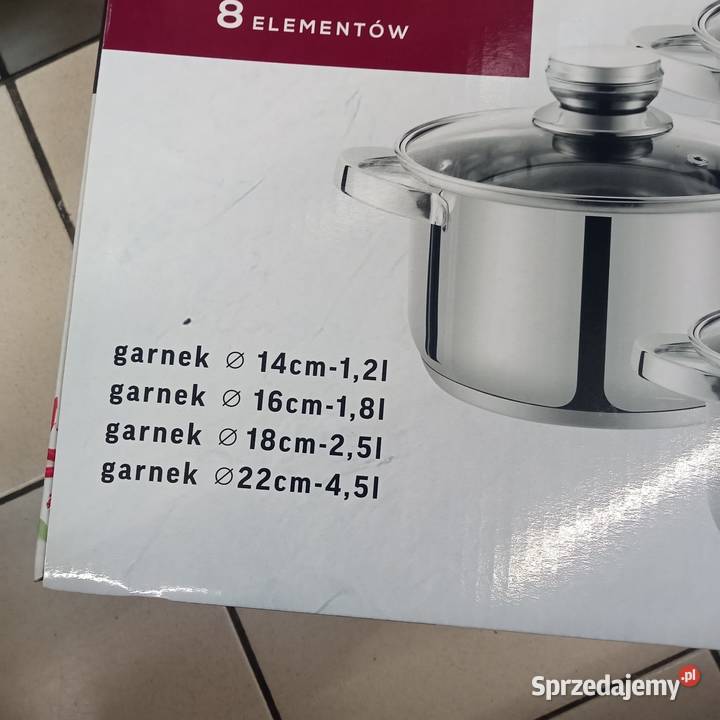Komplet 4 garnków z pokrywkami milano Sosnowiec