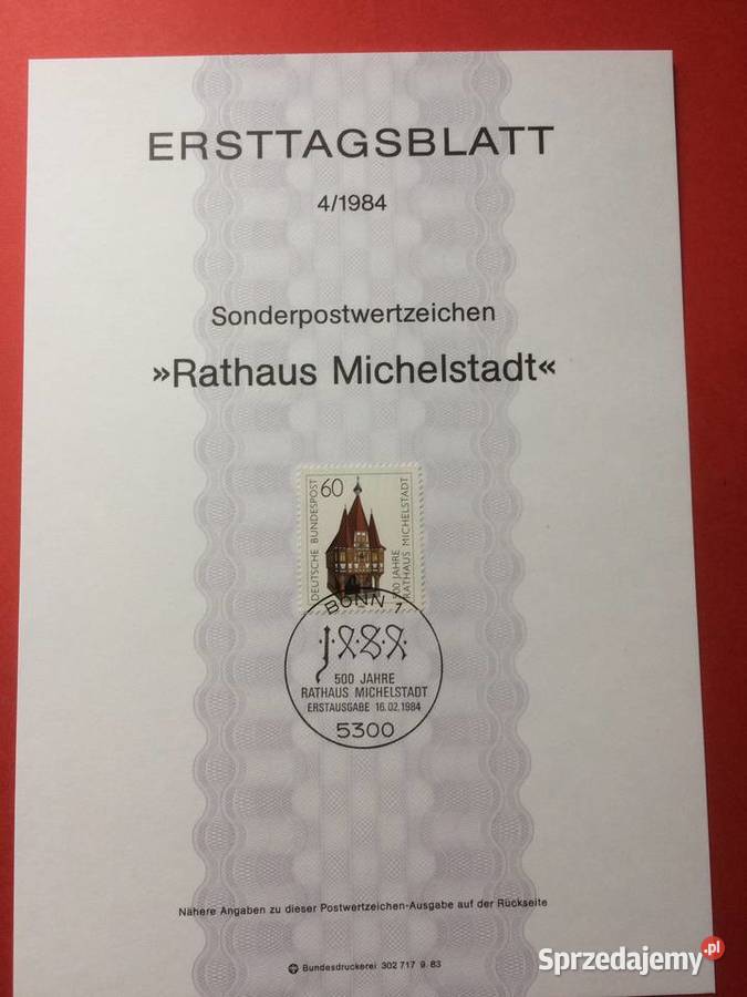 556 Niemiecki Specjalny Znaczek Pocztowy Szczecin