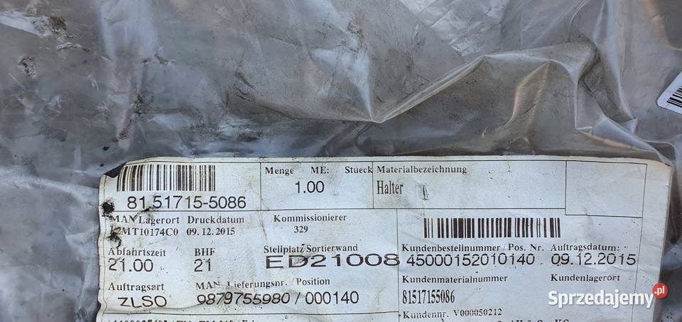 MAN TGX TGS TGL TGM UCHWYT MOCOWANIE 81517155086 Bieleń