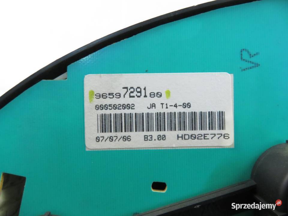 LICZNIK PEUGEOT 206 14 75 KFW 9659729180