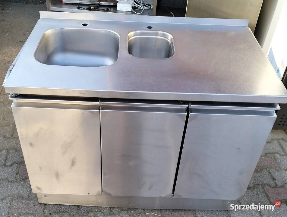 Zlew gastronomiczny zabudowany z szufladą