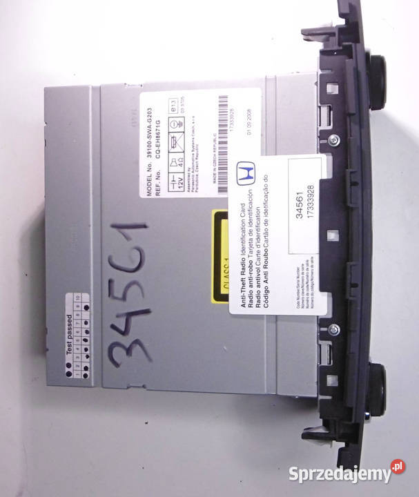 Honda Crv Radio 39100 swa g203 m1 cq eh8671g kod Katowice sprzedam