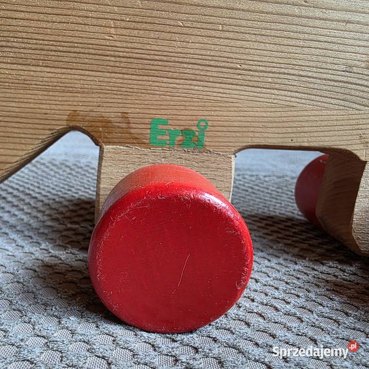 Erzi duży drewniany dinozaur na kółkach Kraków