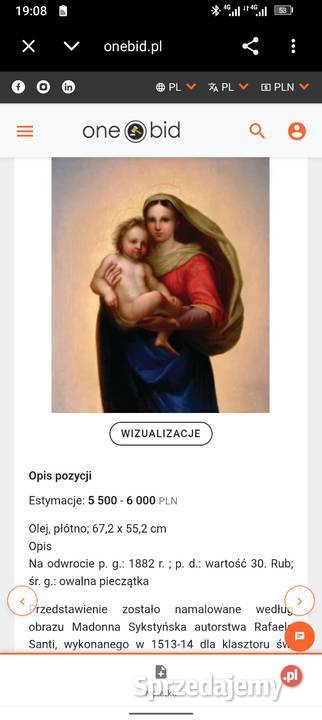 Copia obrazu Rafała Santi