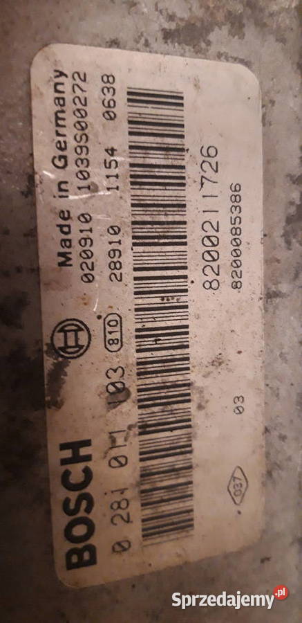 Renault espace 4 komputer sterownik silnika 22