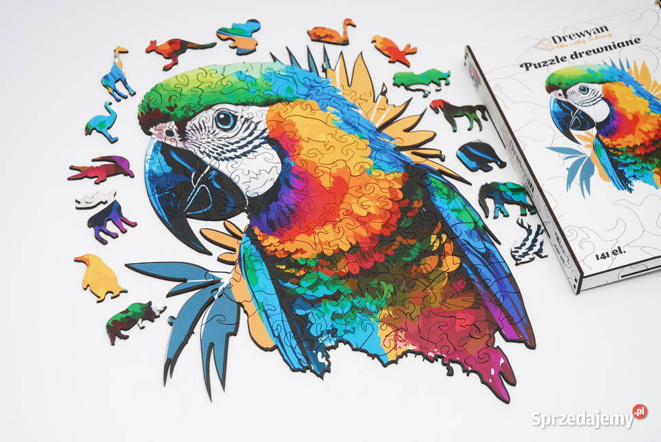 Puzzle Drewniane Premium EKO Układanka PAPUGA Gry planszowe i fabularne łódzkie