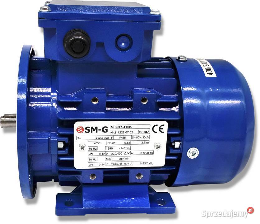 Silnik z Kołnierzem 012kW 230V 1390obr 3FAZOWY nieuszkodzony Rolnictwo Solec Kujawski sprzedam