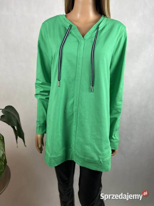Sheego zielona tunika XL 42 bawełniana oversize Rozmiar 40(L) Bluzki i koszule Augustówka