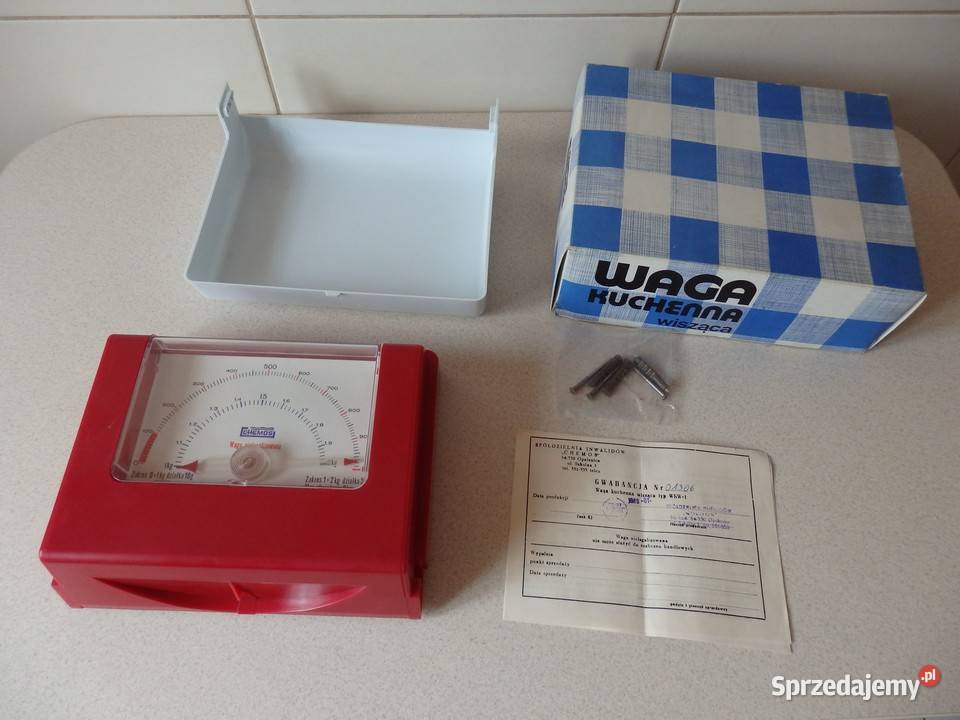 Vintage Zabytkowa wisząca Waga Kuchenna z czasów Rzeszów