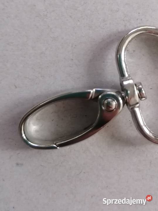 karabińczyk metalowy srebrny 30 mm owalny łódzkie Łódź